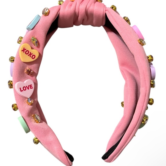 Pink Beaded Kids Headband - Picture 2 of 2